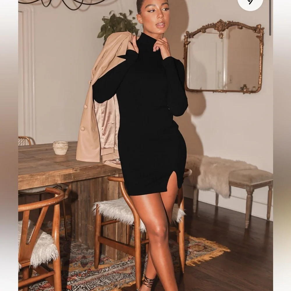 Black Lulus Bodycon Dress - Picture 1 of 3